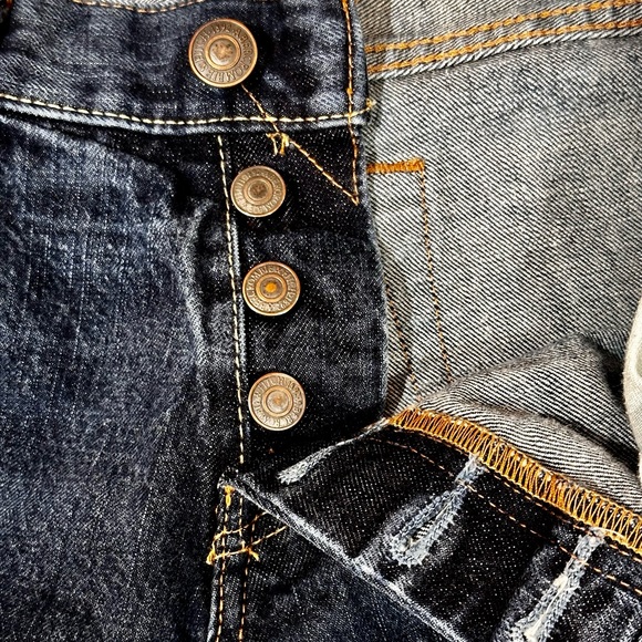 Abercrombie & Fitch Dark Skinny Jeans No Stretch Button Fly Womens 30x30 - BLUE - Picture 11 of 15